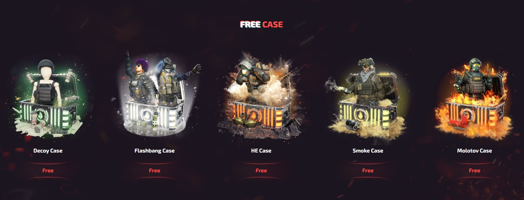 Бесплатные кейсы на HOTDROP